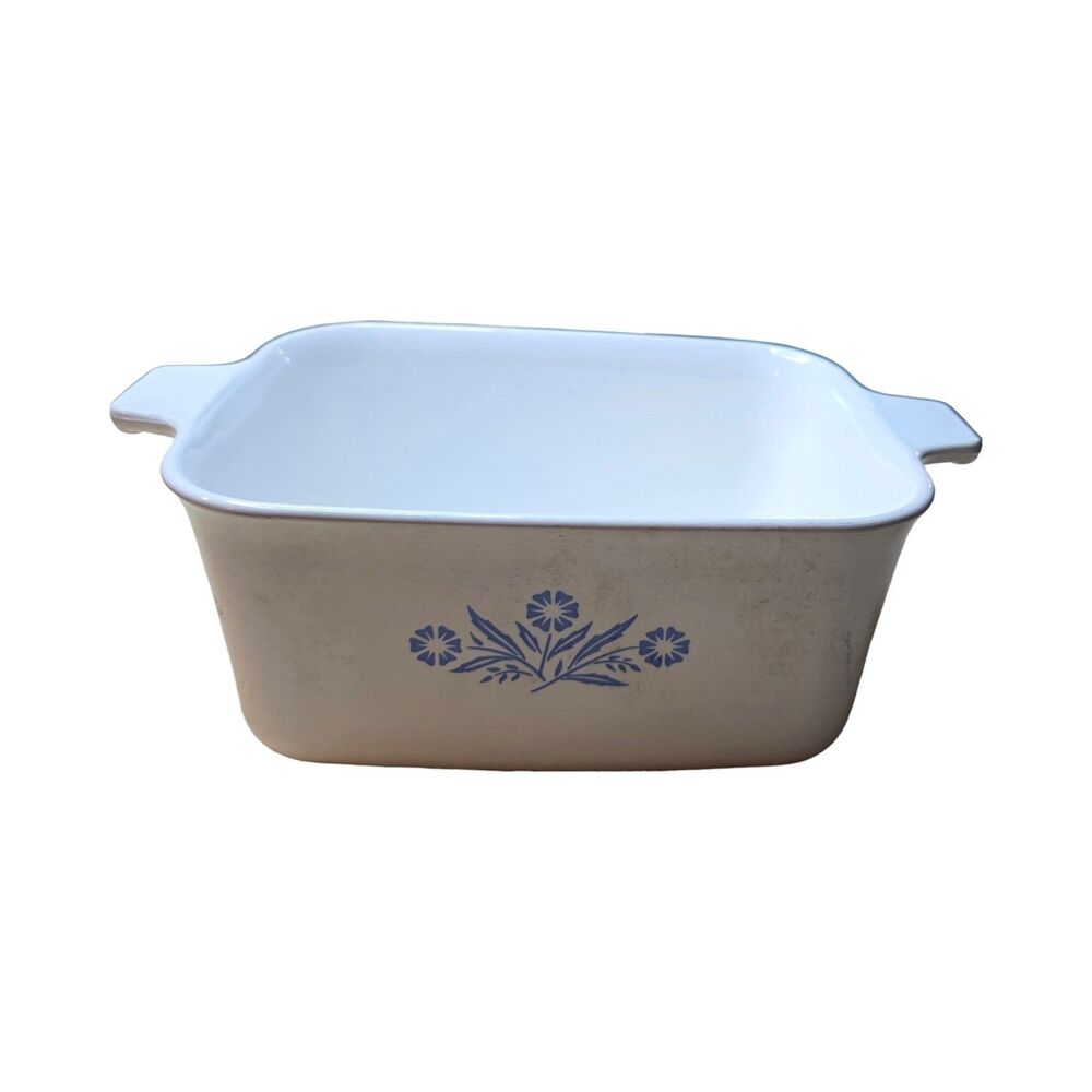 Vintage Corning Ware Blue Cornflower 1.5 Qt Loaf Pan Dish P-4-B Baking Dish